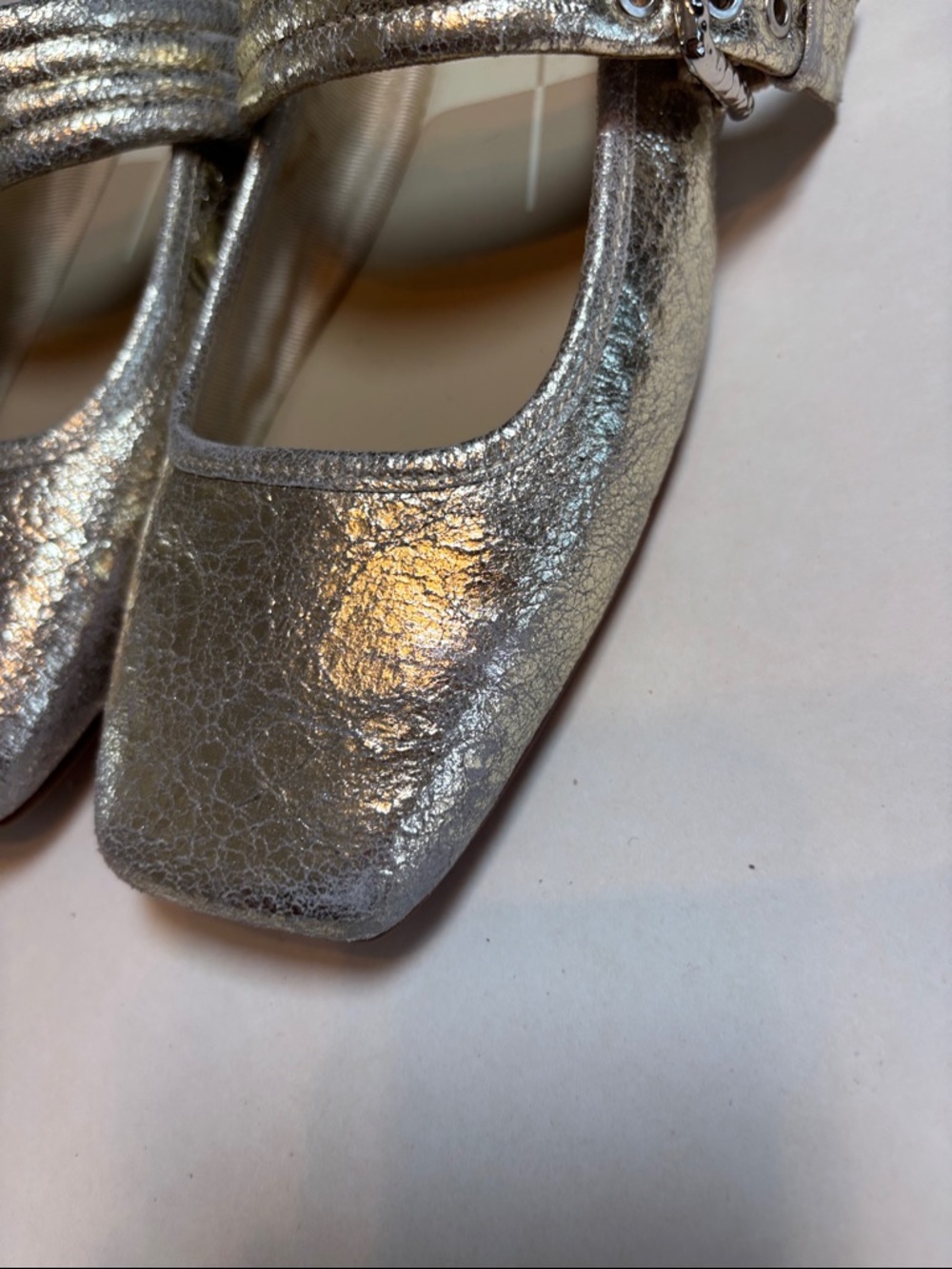 Dolce Vita Arora Silver Metallic Mary Jane Flats Women Size 6.5 - Picture 5 of 14